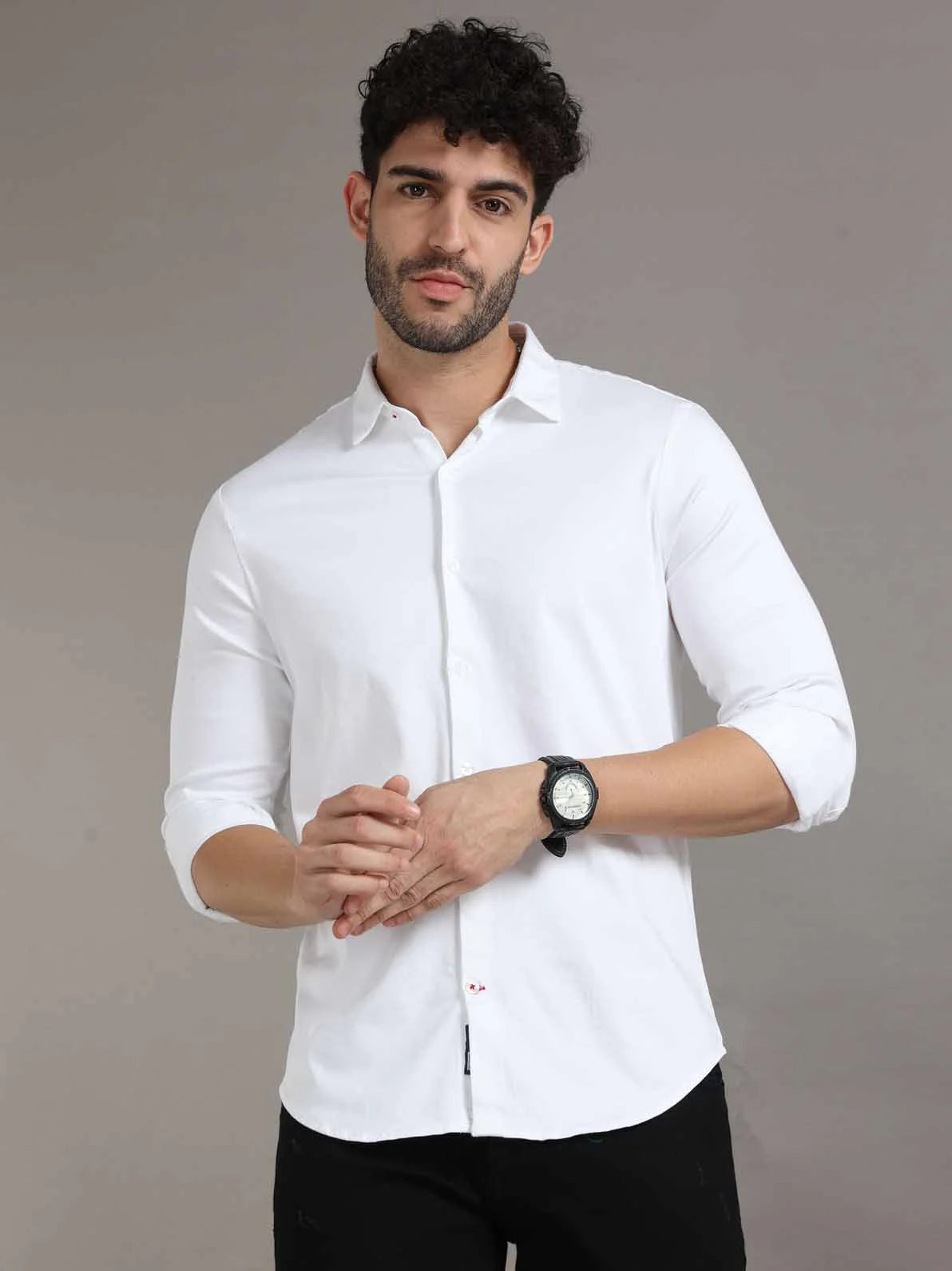 mughal Clothing Article #8315 Mens Shirts Cheap Plain Shirts Shop Stretchable Plain